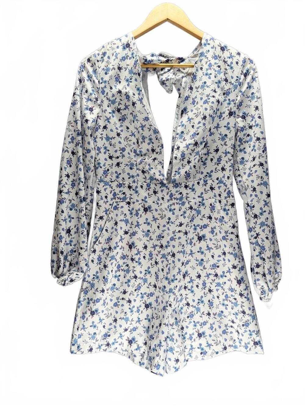 SHEIN Women's Floral Print Long Sleeve Romper Size 4 Small